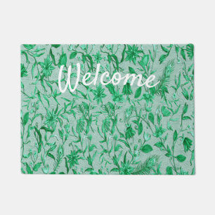 Emerald Green on a sculpture texture backing Doormat