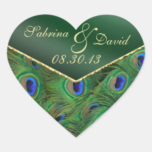 Emerald Green Peacock Envelope Seal