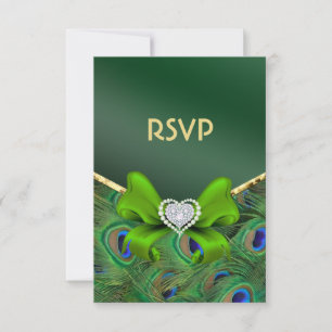 Emerald Green Peacock RSVP