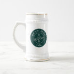 Emerald Green Personalised Best Man Beer Stein<br><div class="desc">Elevate your Best Man's experience with our simple, modern emerald green wedding gift beer stein. Personalised with the monogram initials of the bride and groom, along with the Best Man's name in trendy handwritten calligraphy script, it's a timeless and elegant token of appreciation for his role in your special day....</div>