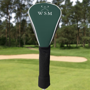 Emerald Green Personalised Monogram Golf Clubs Golf Head Cover