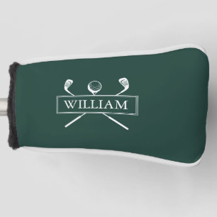 Emerald Green Personalised Name Clubs And Ball Golf Head Cover