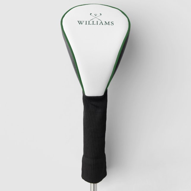 Emerald Green Personalized Name Golf Clubs Golf Head Cover (Front)