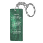 Emerald Green Photo Funeral Favour Memorial Prayer