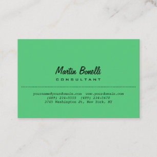 Emerald Green Plain Business Card