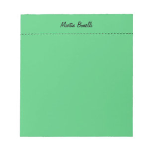 Emerald Green Plain Business Notepad
