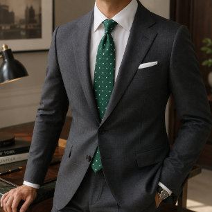 Emerald Green Polka Dot Tie