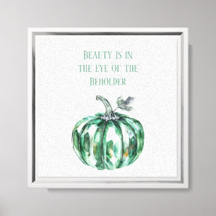 Emerald Green Pumpkin Canvas Print