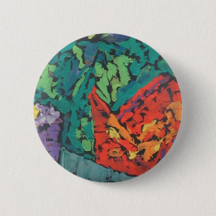 Emerald Green Rain Forest beautiful abstract 6 Cm Round Badge