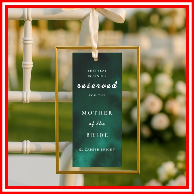 Emerald Green Reserved Seating Wedding Invitation (Creator Uploaded)