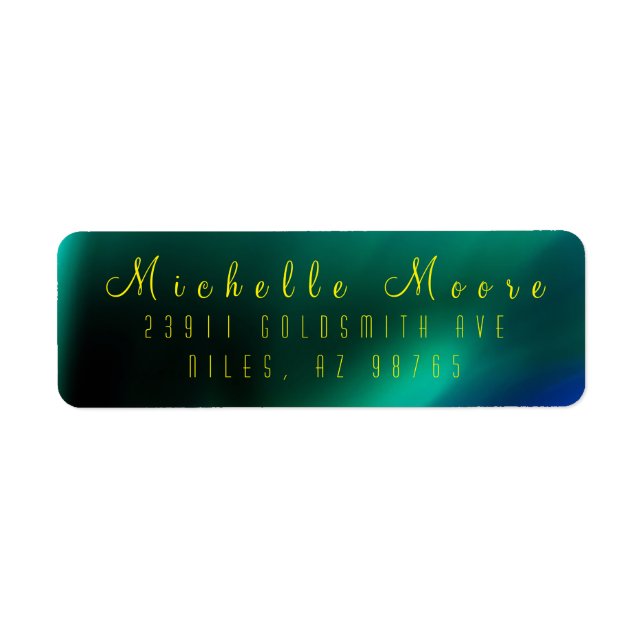 Emerald Green Return Address Label (Front)