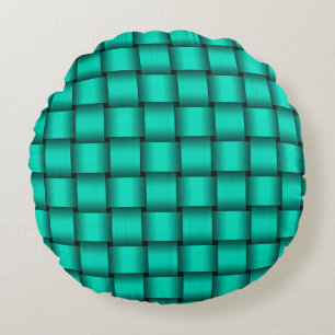 Emerald Green Ribbon Round Cushion
