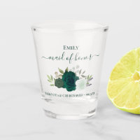 Emerald Green Roses Elegant Maid of Honour Wedding