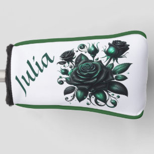 Emerald Green Roses Golf Head Cover