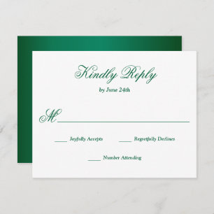 Emerald Green RSVP Card