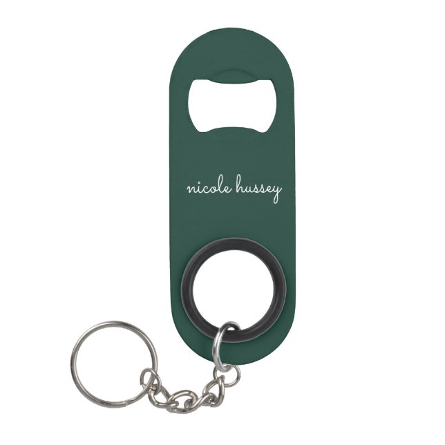 Emerald Green Script  | Stylish Monogram Modern (Front)