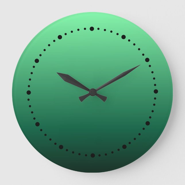 Emerald Green Shades  Large Clock (Front)