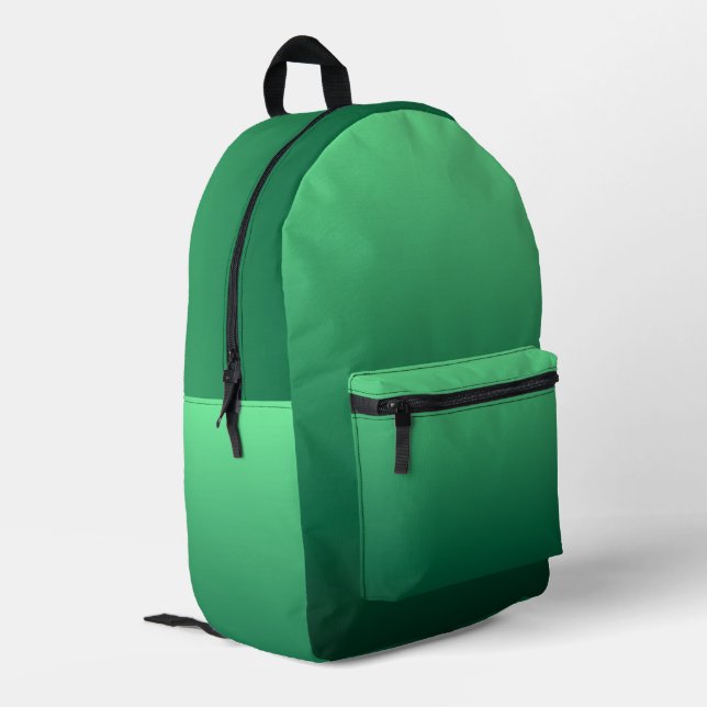 Emerald Green Shades  Printed Backpack (Back Corner Left)