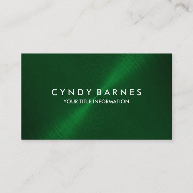 Emerald Green Sheen Business Card (Front)