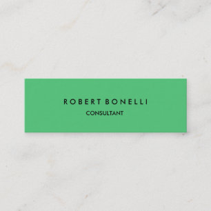 Emerald Green Slim Skinny Modern Business Card