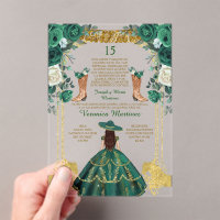 Emerald Green Spanish Boots Gold 15 Años Birthday