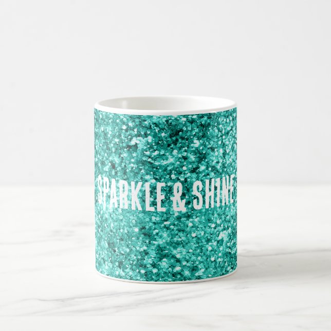 Emerald Green Sparkle Coffee Mug (Center)
