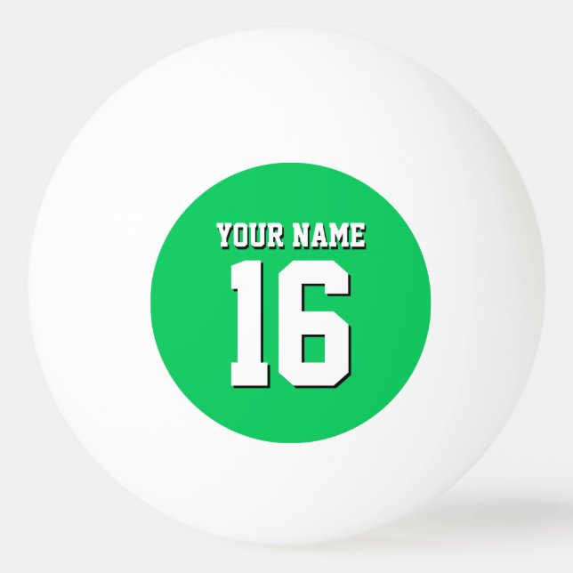 Emerald Green Sports Jersey Team Jersey Ping Pong Ball (Front)