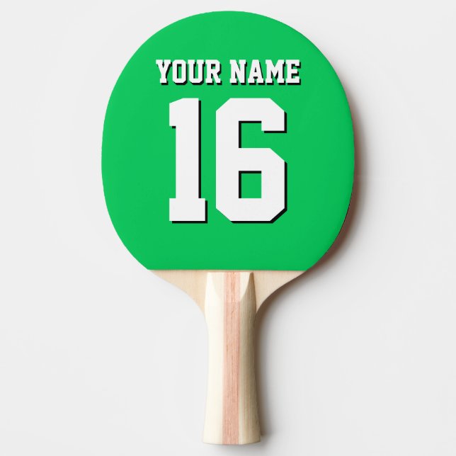 Emerald Green Sports Jersey Team Jersey Ping Pong Paddle (Front)