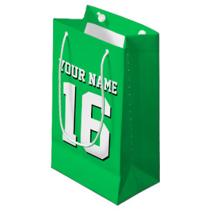 Emerald Green Sports Jersey Team Jersey Small Gift Bag