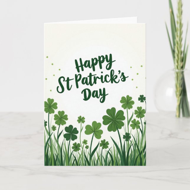 Emerald Green St Patricks Card (Front)