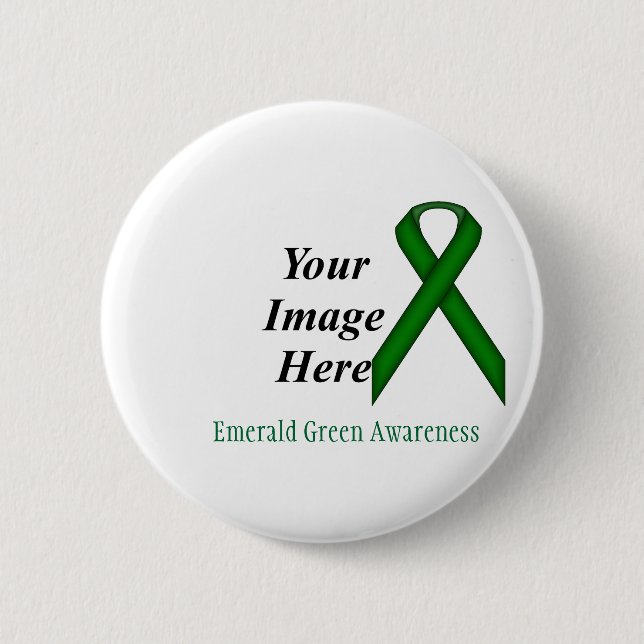 Emerald Green Standard Ribbon by Kenneth Yoncich 6 Cm Round Badge (Front)