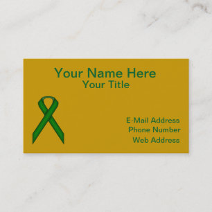 Emerald Green Standard Ribbon by Kenneth Yoncich Business Card