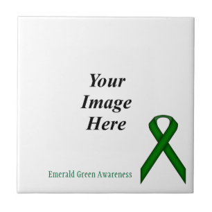 Emerald Green Standard Ribbon by Kenneth Yoncich Tile