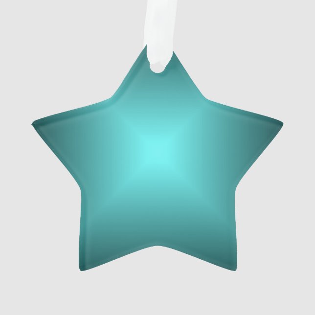 Emerald Green Star>Christmas Ornament (Back)