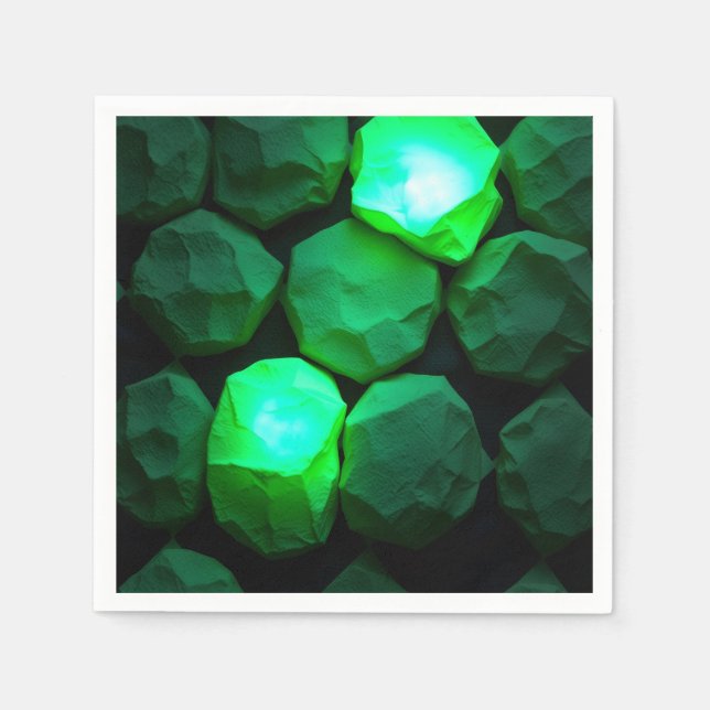 Emerald Green Stones Napkin (Front)