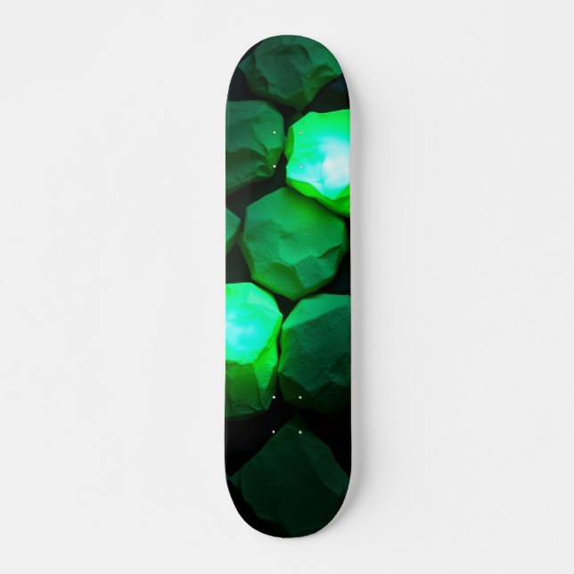 Emerald Green Stones Skateboard (Front)