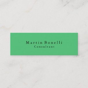 Emerald Green Traditional Clean Business Card