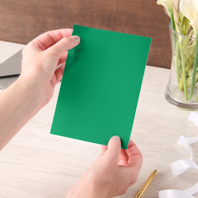 Emerald Green Vellum Overlay Sheet – Customisable Invitations (Handheld)