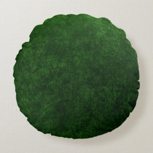 emerald green velvet texture print round cushion