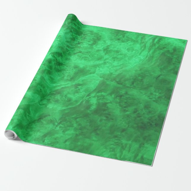 Emerald Green Velvet Wrapping Paper (Unrolled)