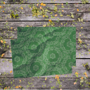 Emerald Green Vintage Antique Ornate Pattern Tissue Paper