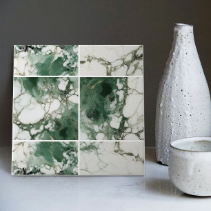 Emerald Green Wall Decor Modern Chic Mosaic Tile