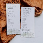 Emerald Green Wedding Ceremony Program Template<br><div class="desc">Walk your loved ones through every step of your ceremony with our Wedding Programs Template. The names of you and your partner swirl at the top of every card with your unforgettable moments. Match your wedding theme perfectly when you customise with endless combinations of colours and fonts!</div>