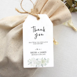 Emerald Green Wedding Favour Tag Template,
