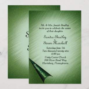 Emerald Green Wedding Invitation