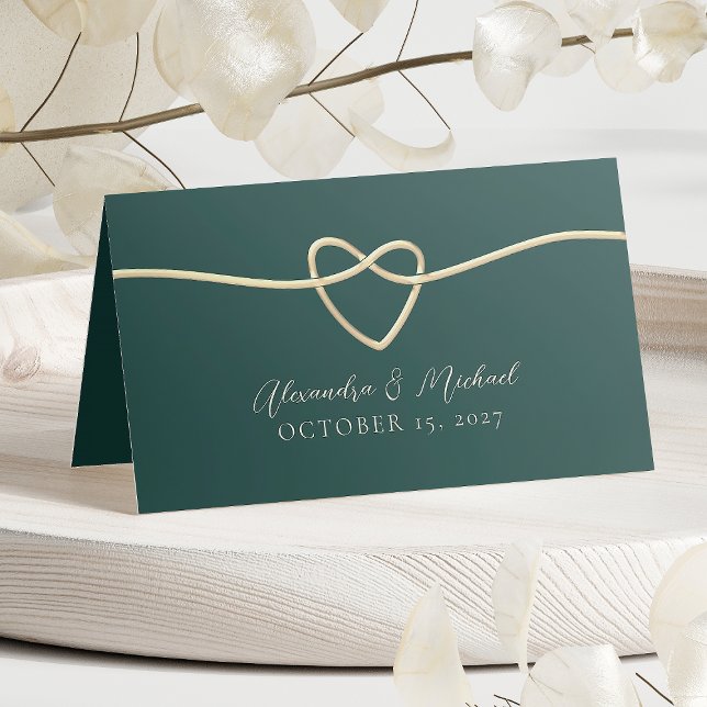 Emerald Green Wedding Place Card (Creator Uploaded)