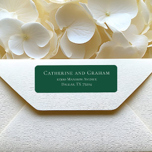 Emerald Green Wedding Return Address