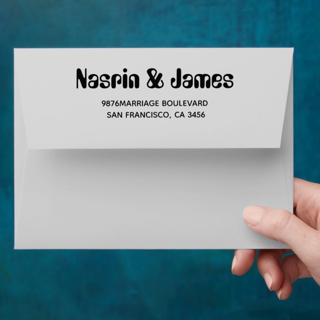 Emerald Green Wedding Return Address Envelope (Hand)