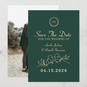 Emerald Green Wedding Save The Date
