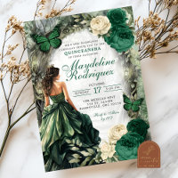 Emerald Green Whimsical Forest Quinceanera